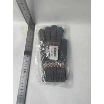 Manusi Touchscreen Tricotate, Model Ren, Gri-1