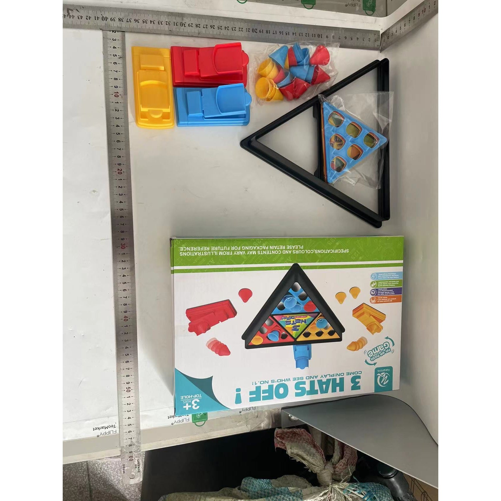 Joc Interactiv pentru Copii, Flippy, 3 Hats Off, Tabla de Joc, Figurine Palarii, Multicolor-1