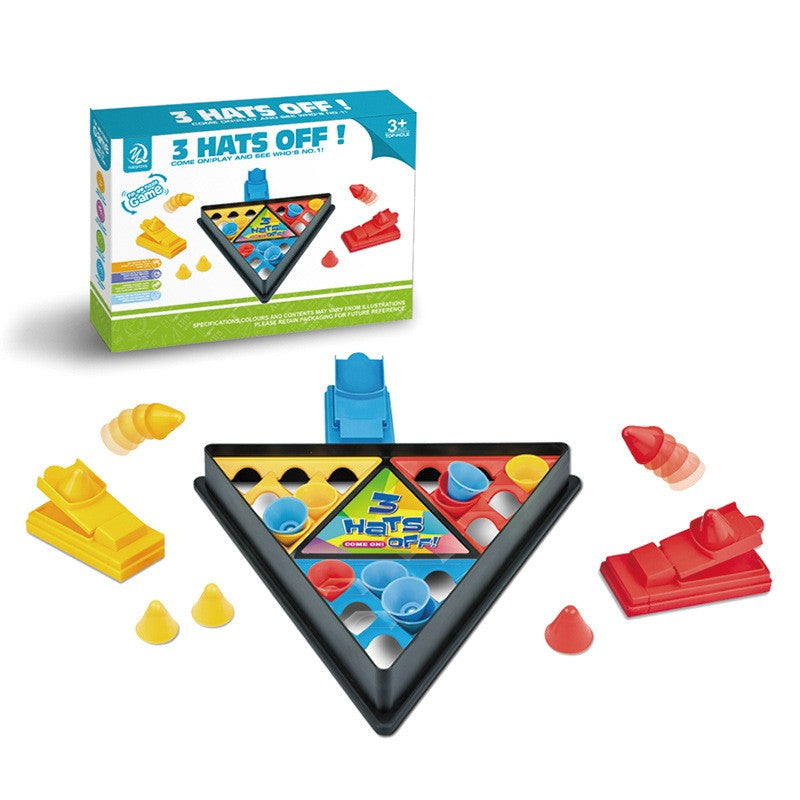 Joc Interactiv pentru Copii, Flippy, 3 Hats Off, Tabla de Joc, Figurine Palarii, Multicolor-0