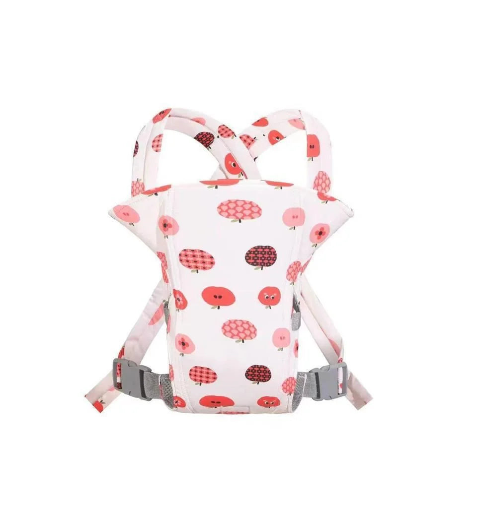 Marsupiu pentru bebelusi, ergonomic din bumbac, Fructe, alb