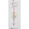 Martisor Bratara Alb-Rosu cu Pandantiv Metalic, Model 4-0