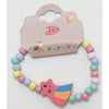 Martisor Bratara Curcubeu pentru Copii, Elastica, din Lemn, Model 6-0