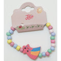 Martisor Bratara Curcubeu pentru Copii, Elastica, din Lemn, Model 6-0