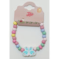 Martisor Bratara Curcubeu pentru Copii, Elastica, din Lemn, Model 8-0