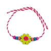Martisor Bratara Multicolora pentru Copii Random, Snur Alb Rosu, Pandantive din Lemn, Colorate, Modele pentru Copii cu Specific Martisor-0