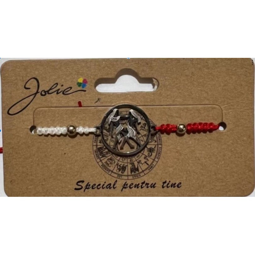 Martisor bratara zodiac, Jolie, 5x9 cm, Gemeni-0