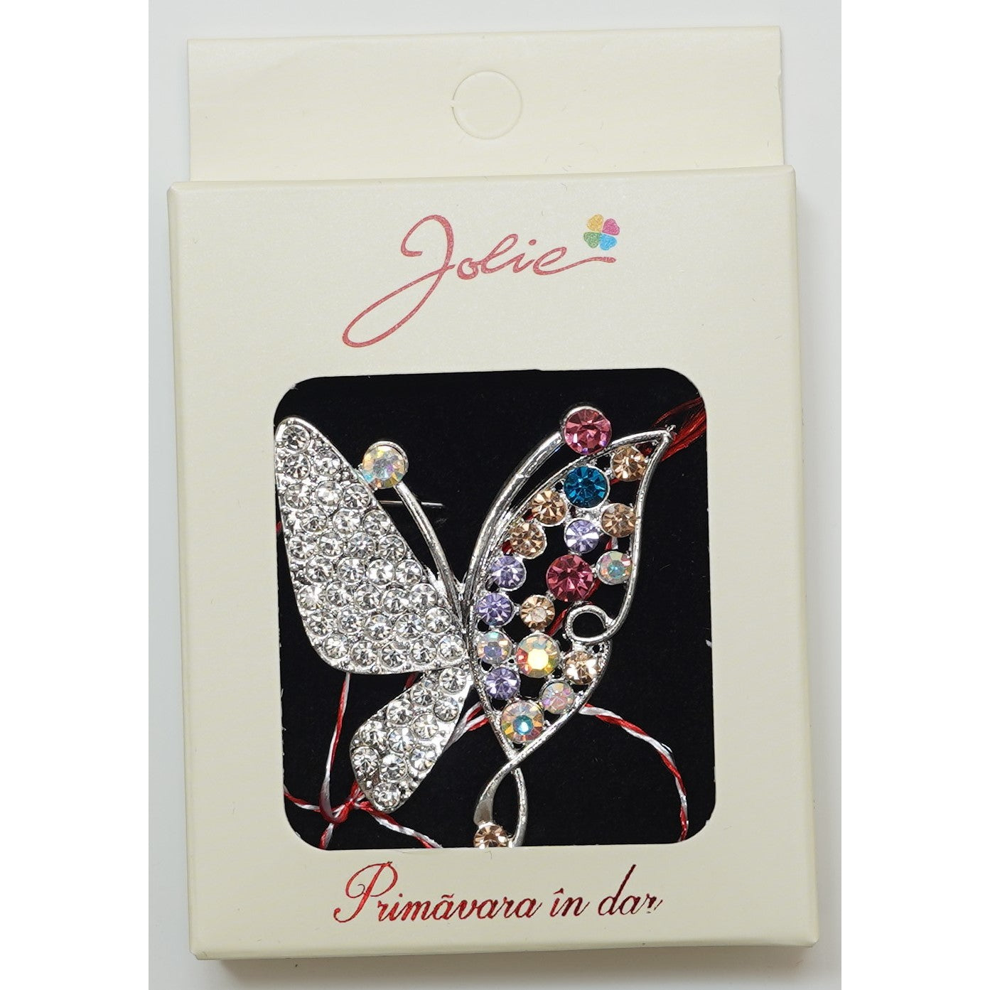 Martisor Brosa Medie, Multicolora, Dimensiune Brosa Aprox 5 cm, Material Metal, Model 15-0