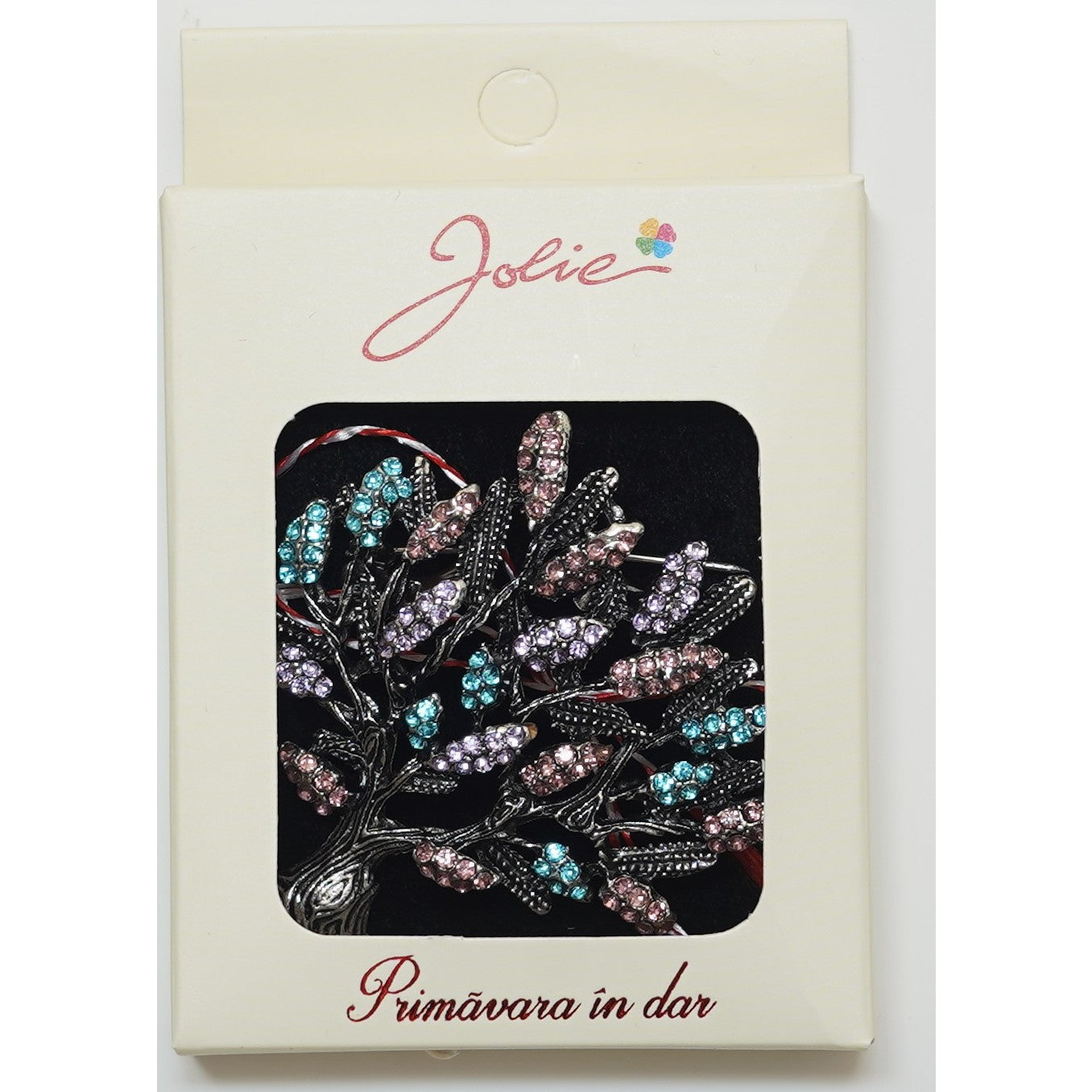 Martisor Brosa Medie, Multicolora, Dimensiune Brosa Aprox 5 cm, Material Metal, Model 2-0
