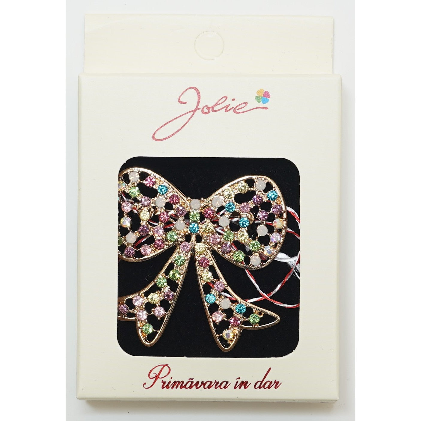 Martisor Brosa Medie, Multicolora, Dimensiune Brosa Aprox 5 cm, Material Metal, Model 3-0