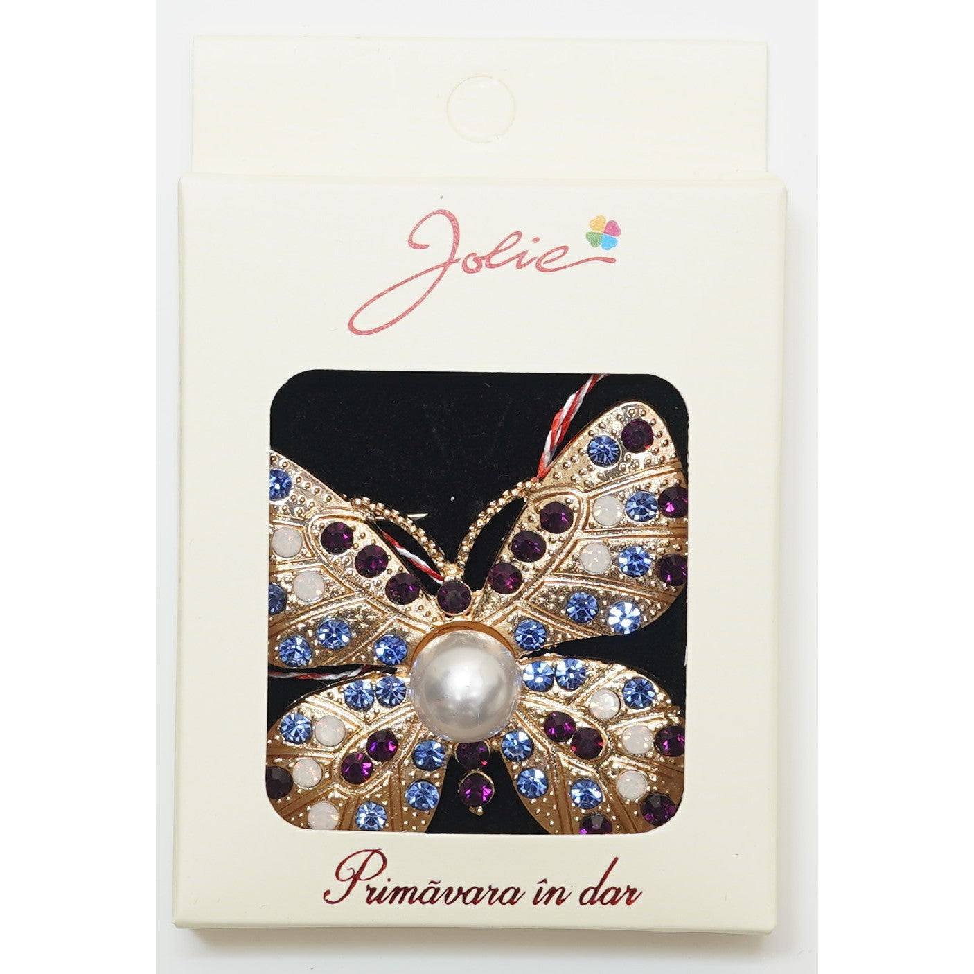 Martisor Brosa Medie, Multicolora, Dimensiune Brosa Aprox 5 cm, Material Metal, Model 8-0