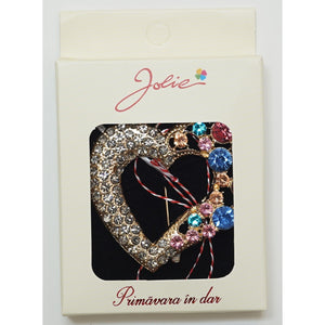 Martisor Brosa Medie, Multicolora, Dimensiune Brosa Aprox 5 cm, Material Metal, Model 9-0
