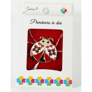 Martisor Brosa Mica in Cutie, Dimensiune Brosa 2.5-3 cm, Material Metal, Model Buburuza Traditionala-0