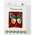 Martisor Brosa Mica in Cutie, Dimensiune Brosa 2.5-3 cm, Material Metal, Model Fluture Colorat-0