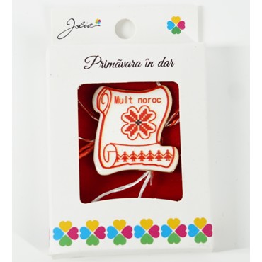 Martisor Brosa Mica in Cutie, Dimensiune Brosa 2.5-3 cm, Material Metal, Model Mult noroc-0