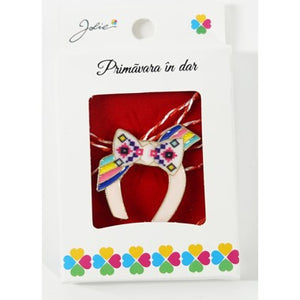 Martisor Brosa Mica in Cutie, Dimensiune Brosa 2.5-3 cm, Material Metal, Model Potcoava cu Funda-0