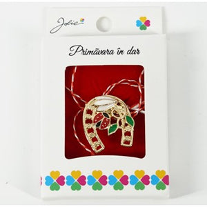 Martisor Brosa Mica in Cutie, Dimensiune Brosa 2.5-3 cm, Material Metal, Model Potcoava-0