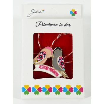 Martisor Brosa Mica in Cutie, Dimensiune Brosa 2.5-3 cm, Material Metal, Model Vestitorii Primaverii"-0
