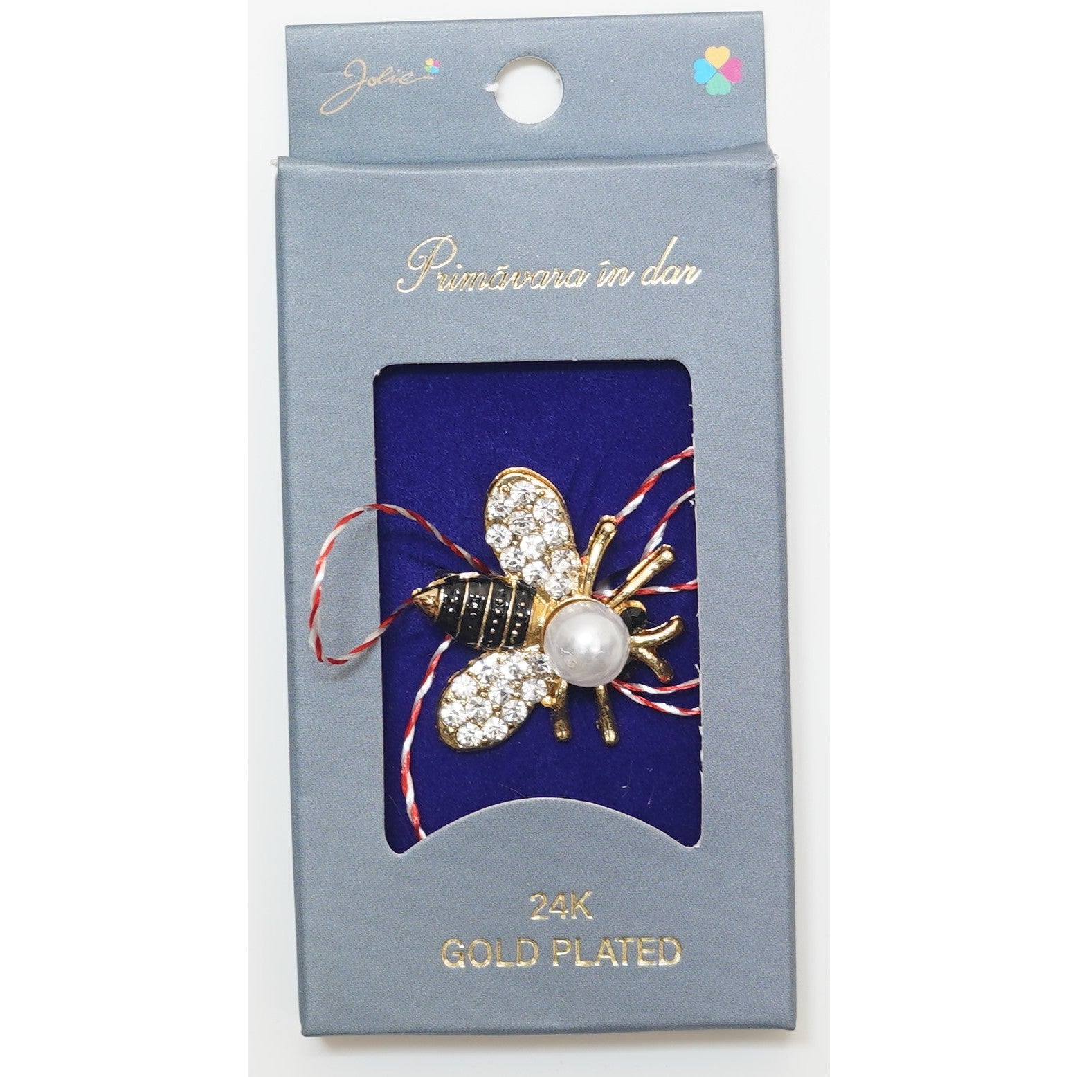 Martisor Brosa Placata cu Aur 24K, Dimensiune Brosa Aprox 2- 3 cm, Model 11-0