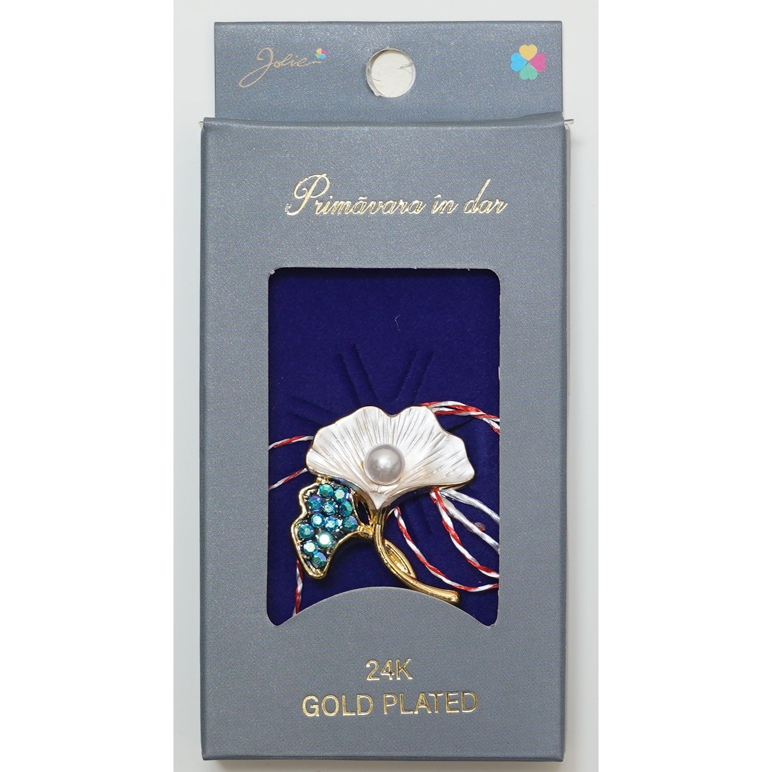 Martisor Brosa Placata cu Aur 24K, Dimensiune Brosa Aprox 2- 3 cm, Model 12-0