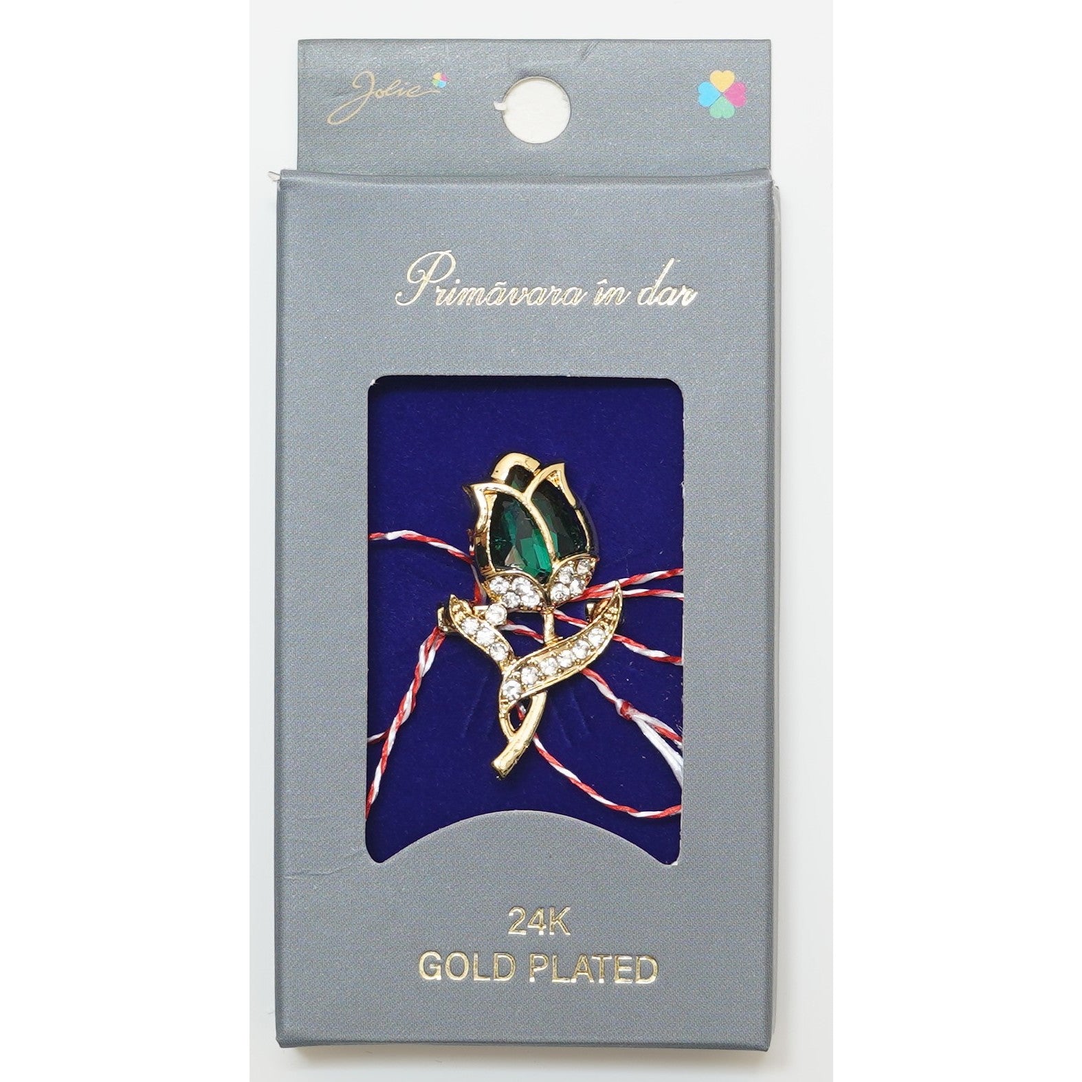 Martisor Brosa Placata cu Aur 24K, Dimensiune Brosa Aprox 2- 3 cm, Model 13-0
