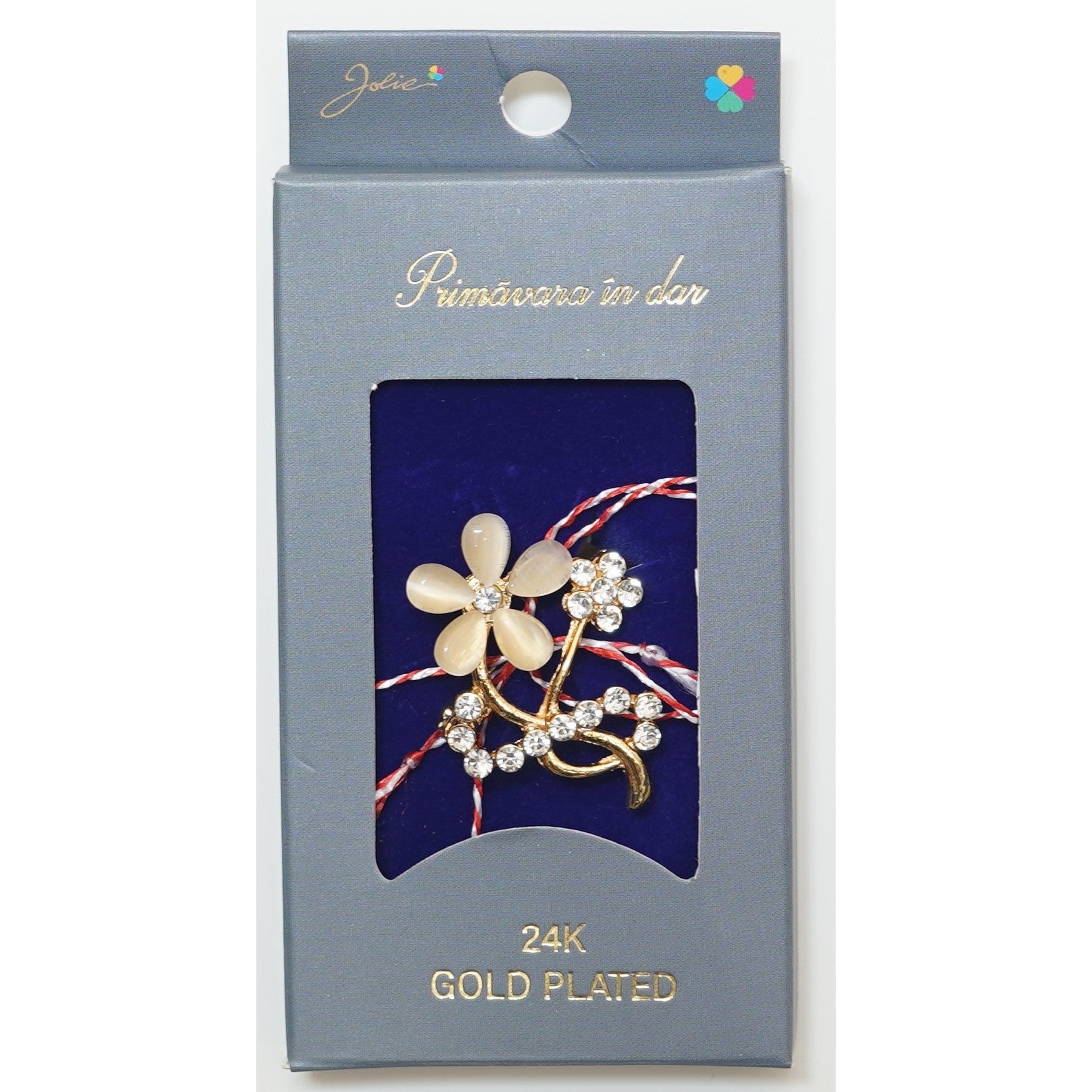 Martisor Brosa Placata cu Aur 24K, Dimensiune Brosa Aprox 2- 3 cm, Model 2-0