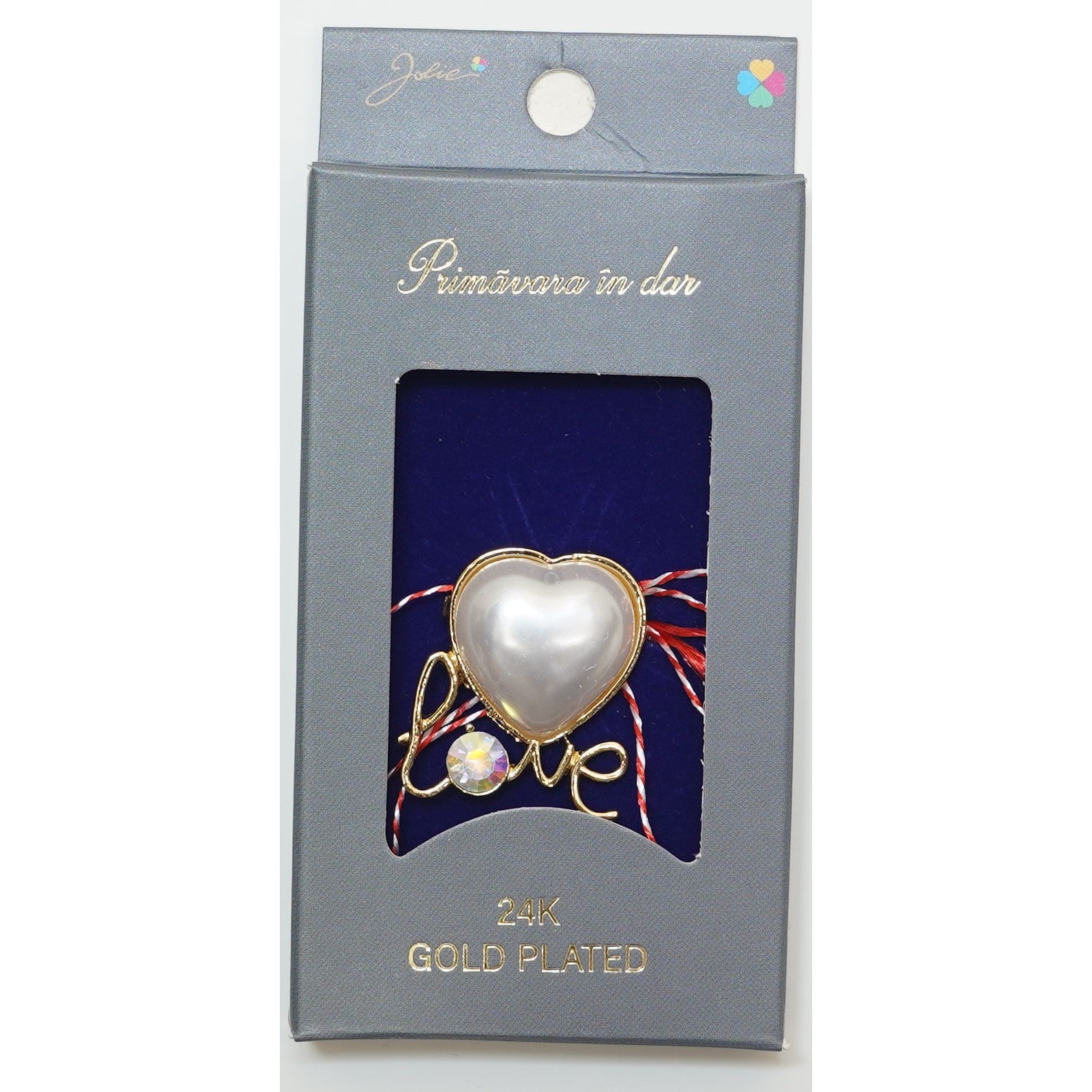 Martisor Brosa Placata cu Aur 24K, Dimensiune Brosa Aprox 2- 3 cm, Model 24-0