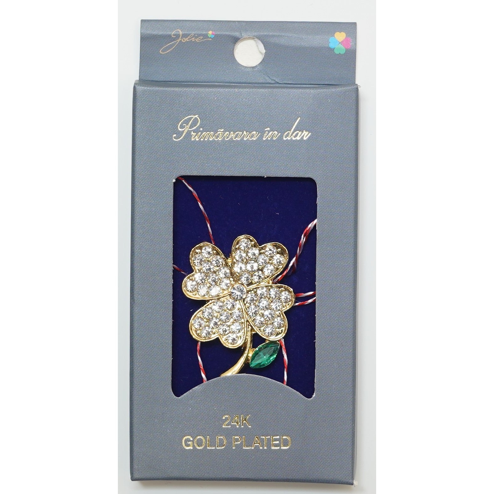 Martisor Brosa Placata cu Aur 24K, Dimensiune Brosa Aprox 2- 3 cm, Model 28-0