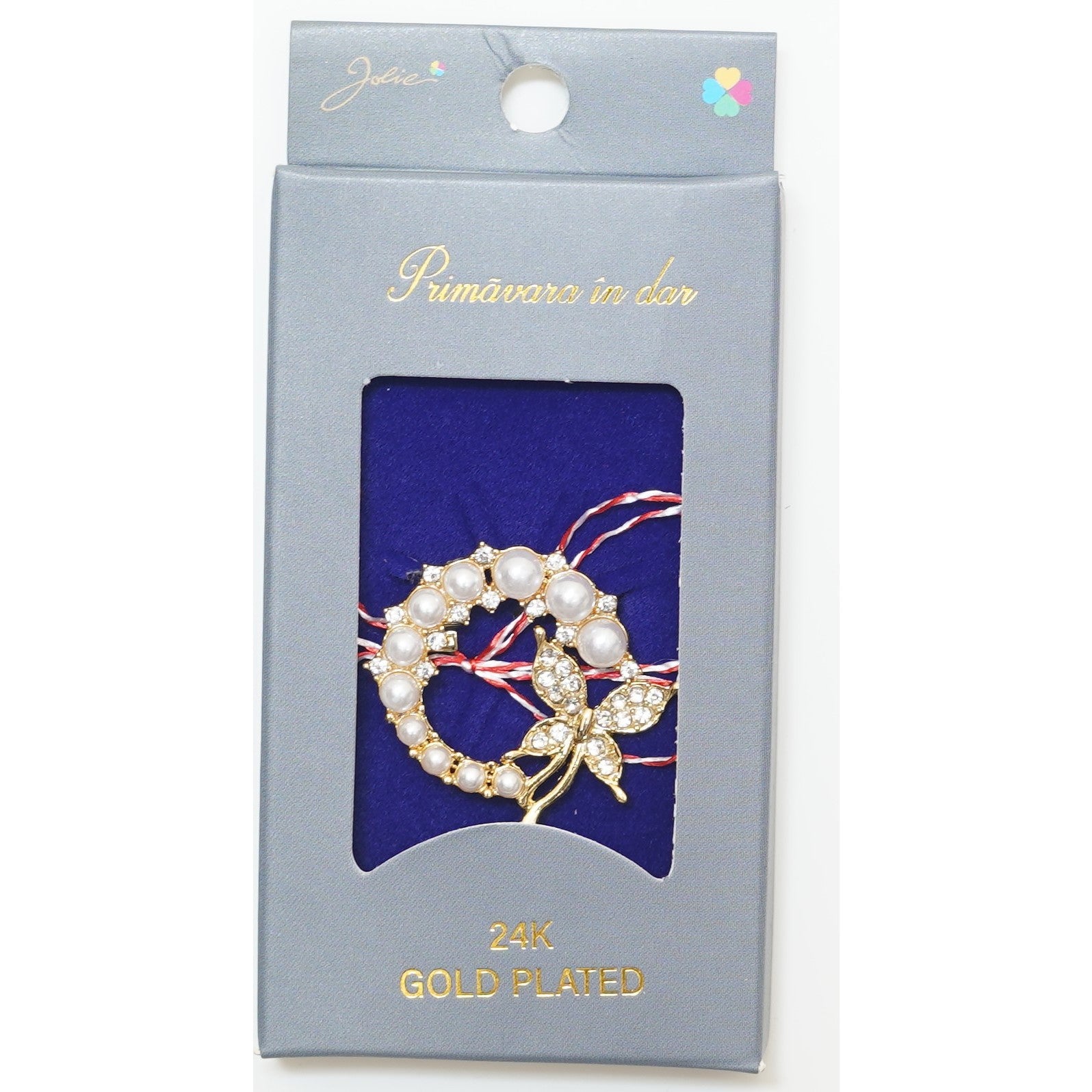 Martisor Brosa Placata cu Aur 24K, Dimensiune Brosa Aprox 2- 3 cm, Model 3-0