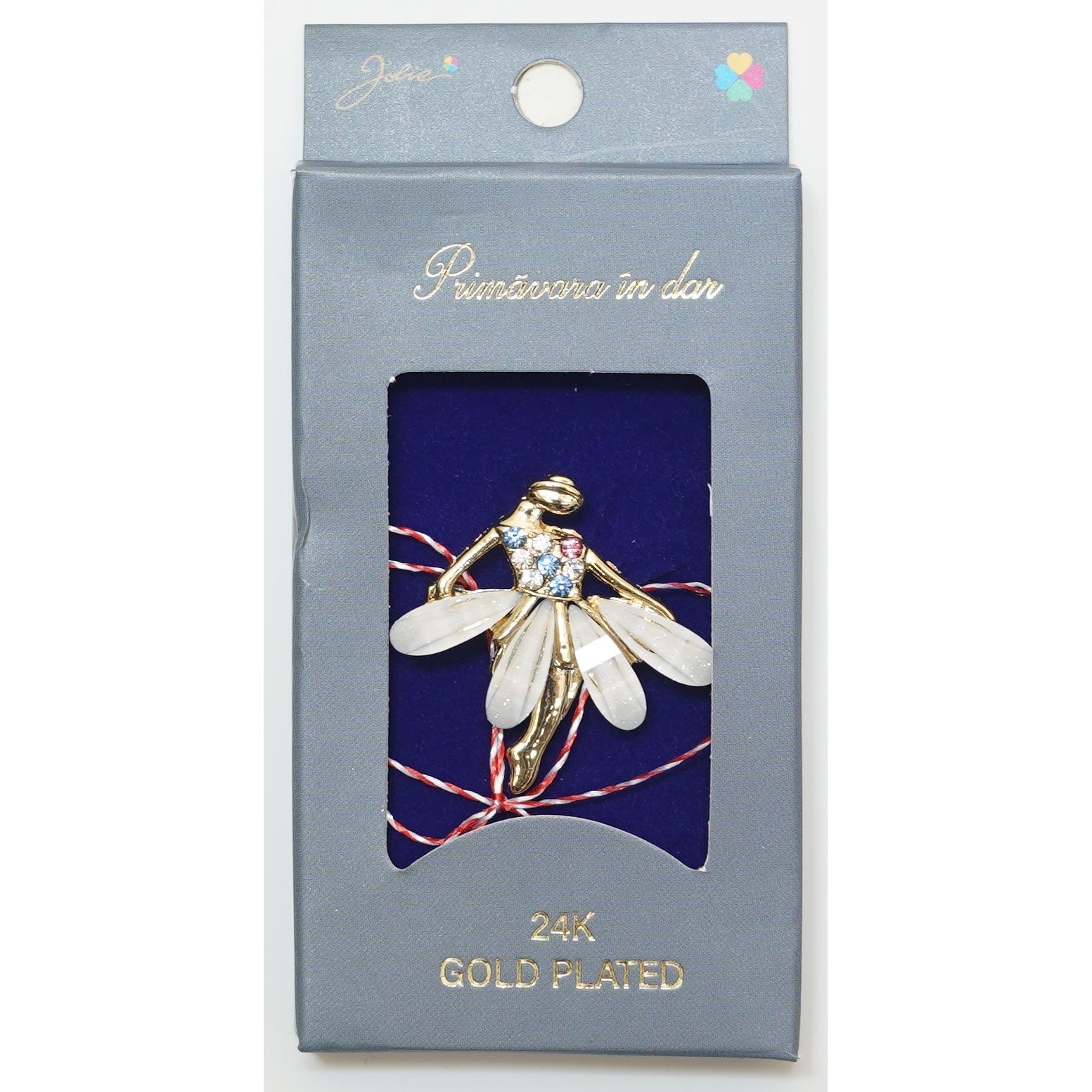 Martisor Brosa Placata cu Aur 24K, Dimensiune Brosa Aprox 2- 3 cm, Model 4-0