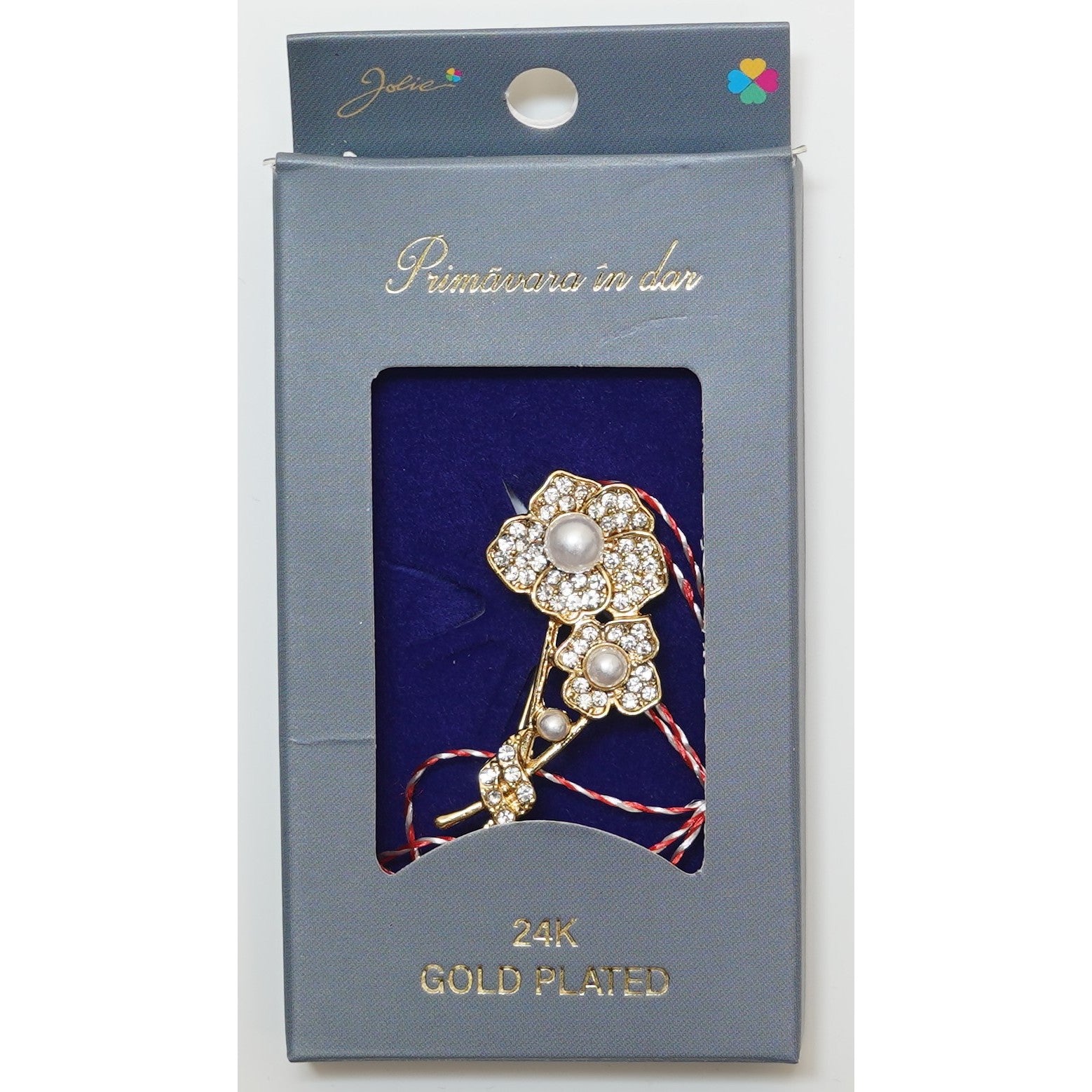 Martisor Brosa Placata cu Aur 24K, Dimensiune Brosa Aprox 2- 3 cm, Model 6-0