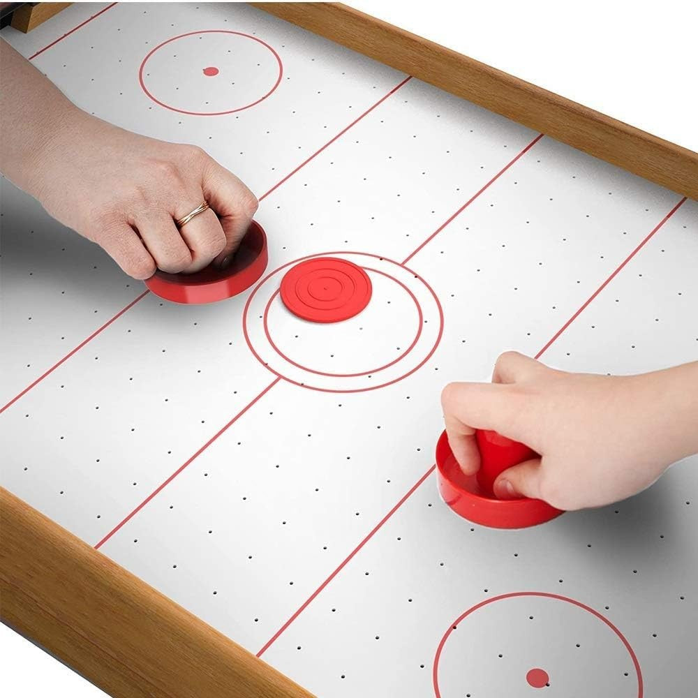 Masa Air-Hockey Flippy, 51 x 31.5 x 9.5 cm, bara pentru punctaj, material ABS, maro-2