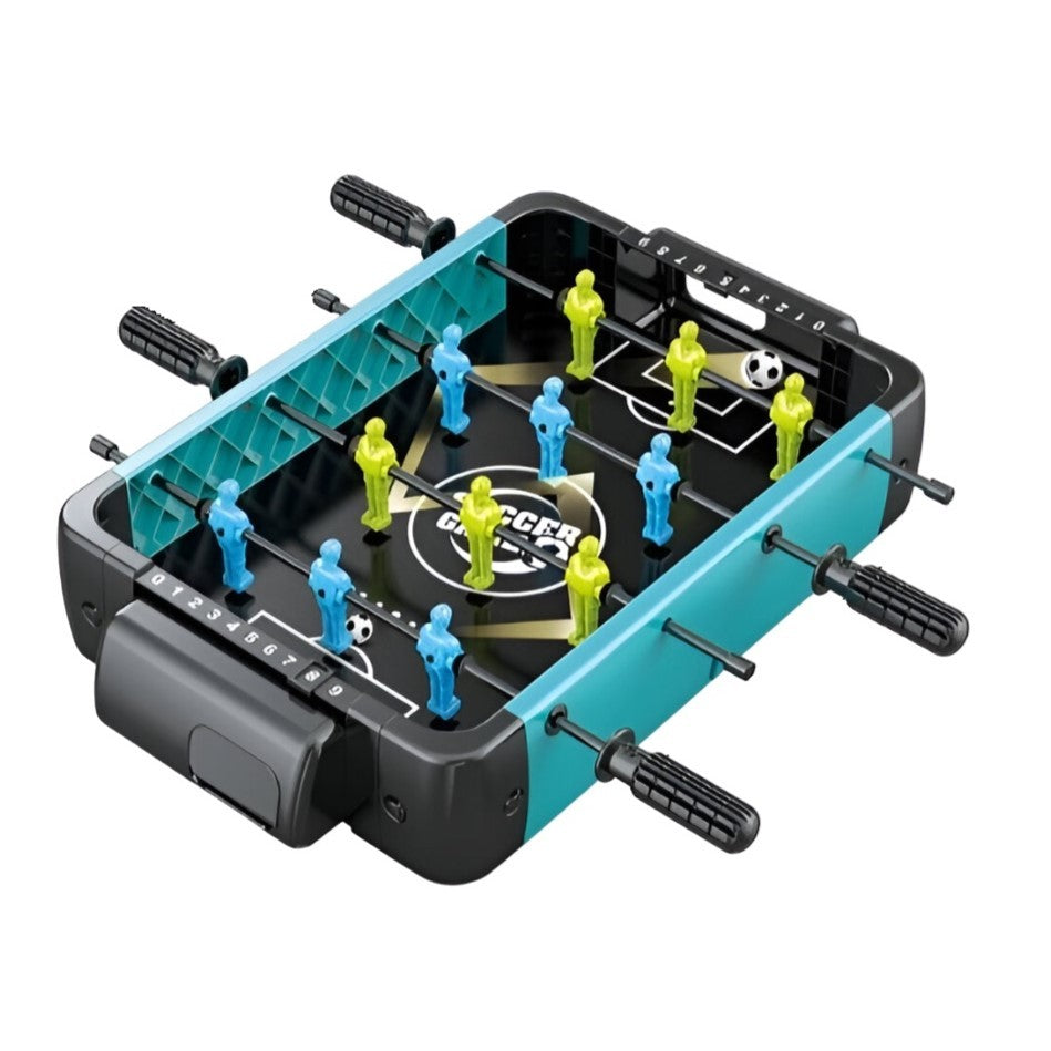 Masa de Fotbal cu Teren si 12 Jucatori Flippy, 4 Manere, 2 Mingi, cu Tablou Scor, din ABS, 47.5x32x8.5 cm, Design Multicolor, pentru Copii/ Adulti-0