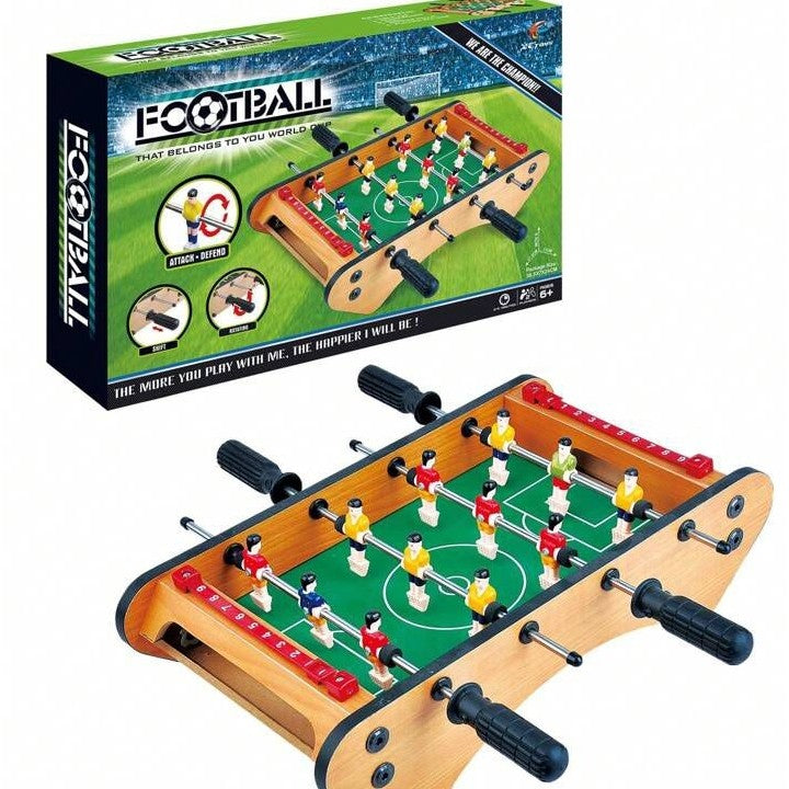 Masa de fotbal cu teren si 12 jucatori Flippy, 4 manere, cu Tablou pentru Scor, din Metal, Lemn si ABS, 37.5 x 21 x 9.5 cm, Margini Rotunjite, pentru copii/adulti-6
