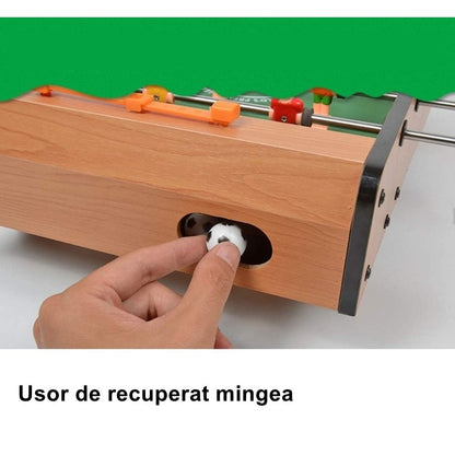 Masa de fotbal cu teren si 18 jucatori Flippy, 6 manere, cu tablou pentru scor, din metal, lemn si ABS, 50 x 25 x 18 cm, cu picioare, pentru copii/adulti-2