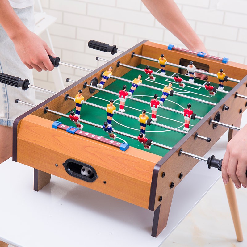 Masa de Fotbal cu Teren si 18 Jucatori Flippy, 6 Manere, cu Tablou pentru Scor, din Metal, Lemn si ABS, 60.5 x 30.5 x 18.5 cm, cu Picioare, pentru copii/adulti-3