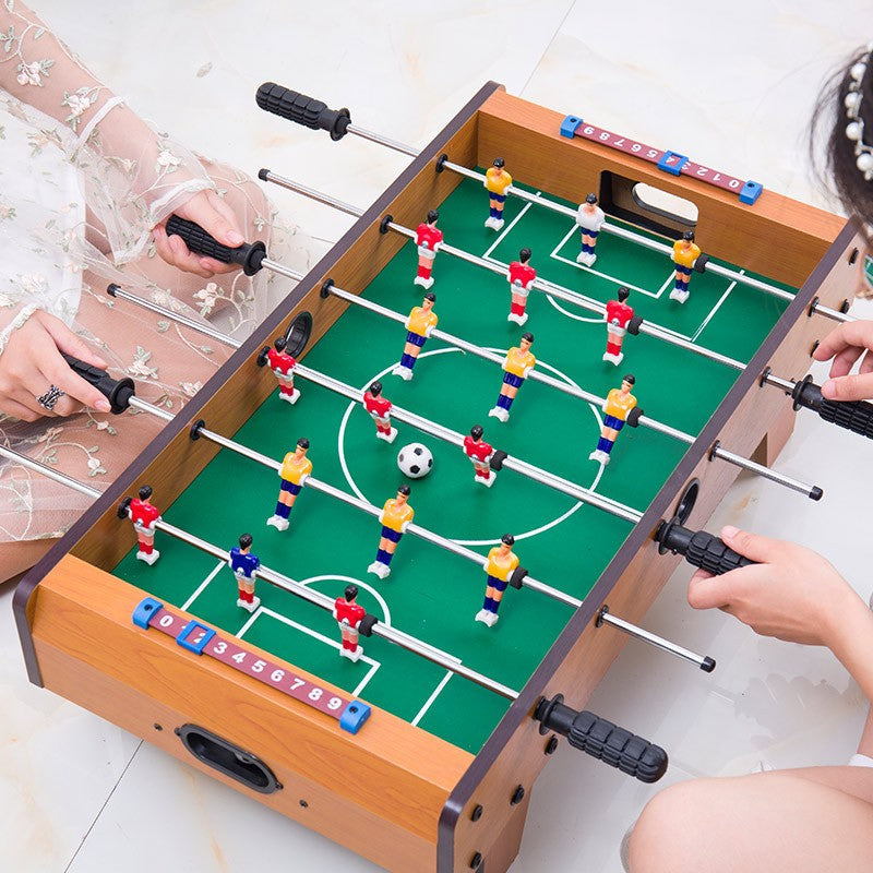 Masa de Fotbal cu Teren si 18 Jucatori Flippy, 6 Manere, cu Tablou pentru Scor, din Metal, Lemn si ABS, 60.5 x 30.5 x 18.5 cm, cu Picioare, pentru copii/adulti-4