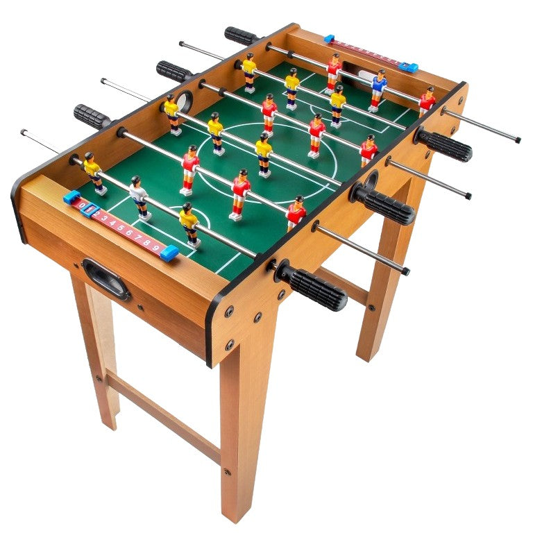 Masa de Fotbal cu Teren si 18 Jucatori Flippy, 6 Manere, cu Tablou pentru Scor, din Metal, Lemn si ABS, 69 x 36.5 x 61 cm, cu Picioruse, pentru copii/adulti-0
