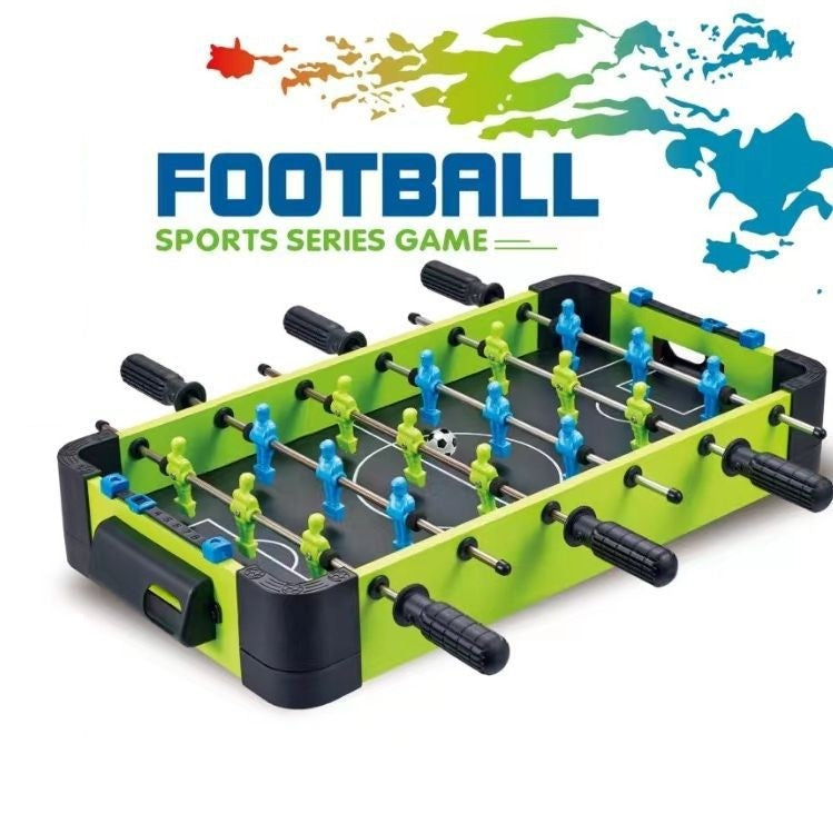 Masa de fotbal cu teren si 18 jucatori Flippy, 6 manere, cu Tablou Scor, din Metal si ABS, 51 x 44 x 17.5 cm, Design Multicolor, pentru copii/adulti, verde-4