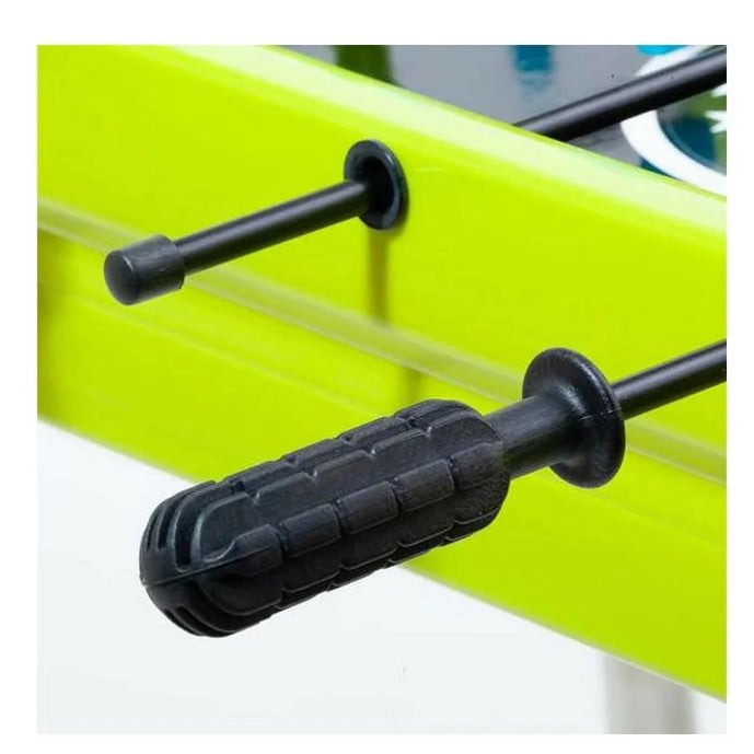 Masa de fotbal cu teren si 18 jucatori Flippy, 6 manere, cu Tablou Scor, din Metal si ABS, 51 x 44 x 17.5 cm, Design Multicolor, pentru copii/adulti, verde-6