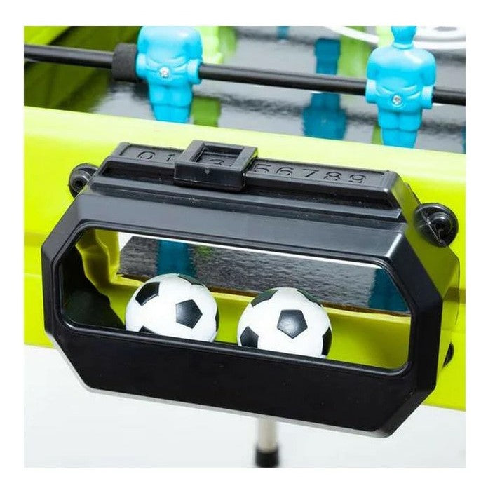 Masa de fotbal cu teren si 18 jucatori Flippy, 6 manere, cu Tablou Scor, din Metal si ABS, 51 x 44 x 17.5 cm, Design Multicolor, pentru copii/adulti, verde-7