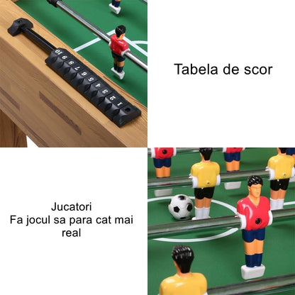 Masa de Fotbal cu Teren si 21 Jucatori Flippy, 8 Manere, cu Tablou pentru Scor, din Metal, Lemn si ABS, 120 x 61.5 x 81 cm, cu Picioare, pentru copii/adulti-4