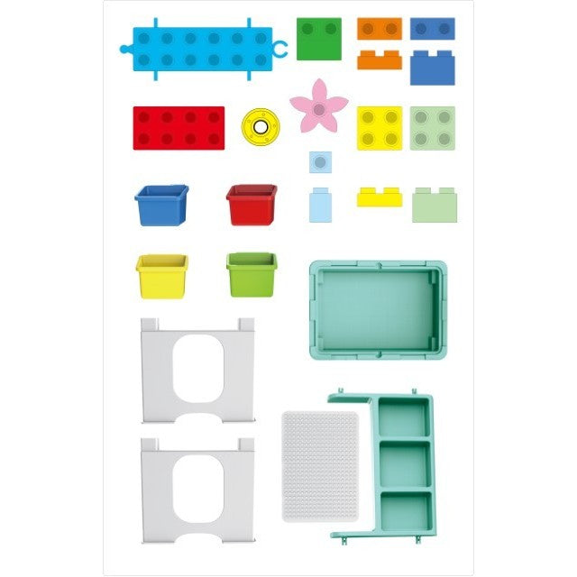 Masa de joaca pentru construit, 69 piese incluse-3