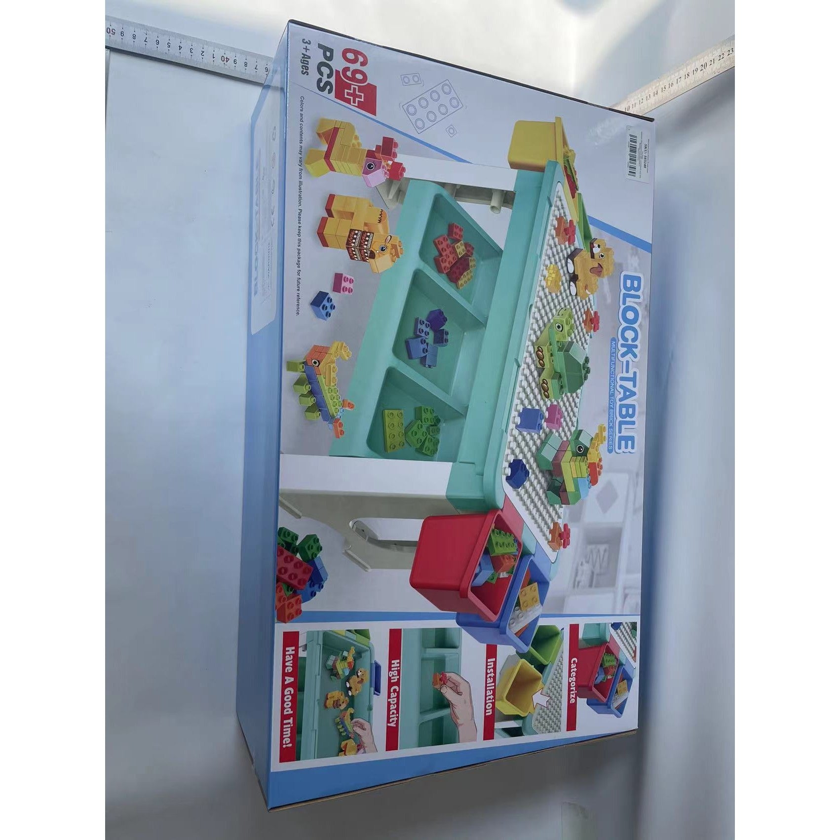 Masa de joaca pentru construit, 69 piese incluse-5