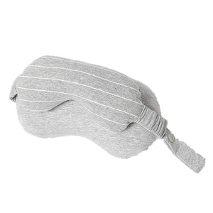 Masca de dormit, Flippy, 2 in 1, cu Tetiera, din Particule de Spuma si Bumbac, Gri Deschis-0
