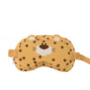 Masca de dormit, Flippy, 2 in 1, cu Tetiera, din Particule de Spuma si Bumbac, Model Leopard ,Portocaliu-0
