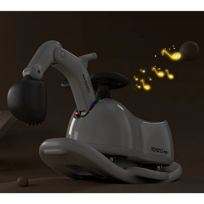 Masina 3 in 1, Flippy, 1-3 Ani, Tip Excavator/Balansoar/Masina Yo Yo, din Plastic, 4 Roti Silentioase, 71.5 x 34 x 39 cm, Alb-2