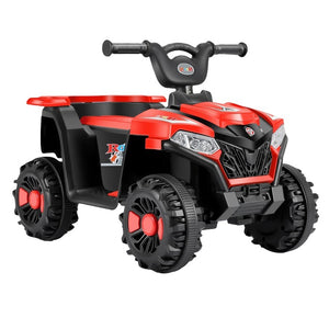 Masinuta Electrica Flippy, pe 4 Roti, Tip ATV, cu Acumulator, Sistem Anti-Rasturnare, Sistem de Lumini si Sunet, 2-5 Ani, 70 x 43 x 48 cm, Rosu-0