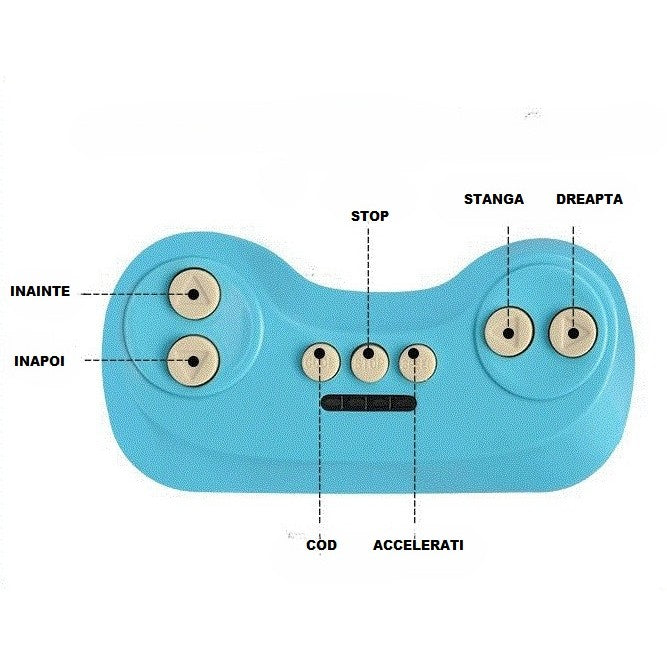 Masinuta Electrica Flippy, Tip Trenulet cu Vagon Detasabil, Pentru 2 Persoane,cu Telecomanda, Lumini si Sunete, Locomotiva cu Vapori de Abur, 1-6 Ani, 46 x 33 x 72 cm, Rosu-3