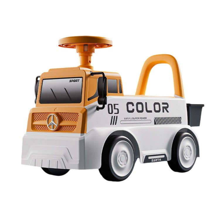Mașinuță pentru copii, Flippy, 3 ani, Model Camion, Sport, Claxon, Cutie Depozitare, 62x26x40 cm, Portocaliu-0
