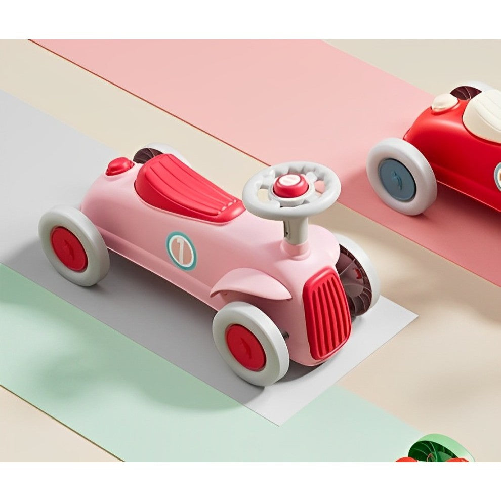 Masinuta Ride-On Flippy, cu Sistem Anti-Rasturnare, Claxon pe Volan, 1-6 Ani, 60 x 28 x 34 cm, Roz-3